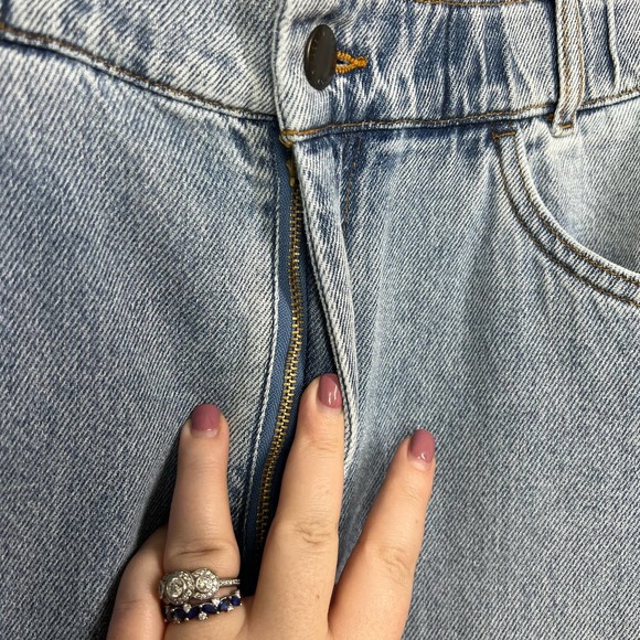 & Other Stories Paper Bag High-Waisted Jeans in Blue Denim Size US 30 - Picture 4 of 12